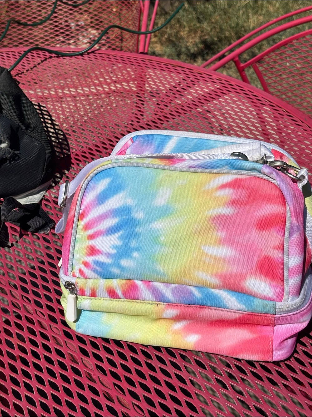 Tie-Dye Crossbody Insulated Lunchbox Bag - Pastel Rainbow - Picture 5 of 9